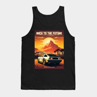 Back to the Future DeLorean poster Tank Top